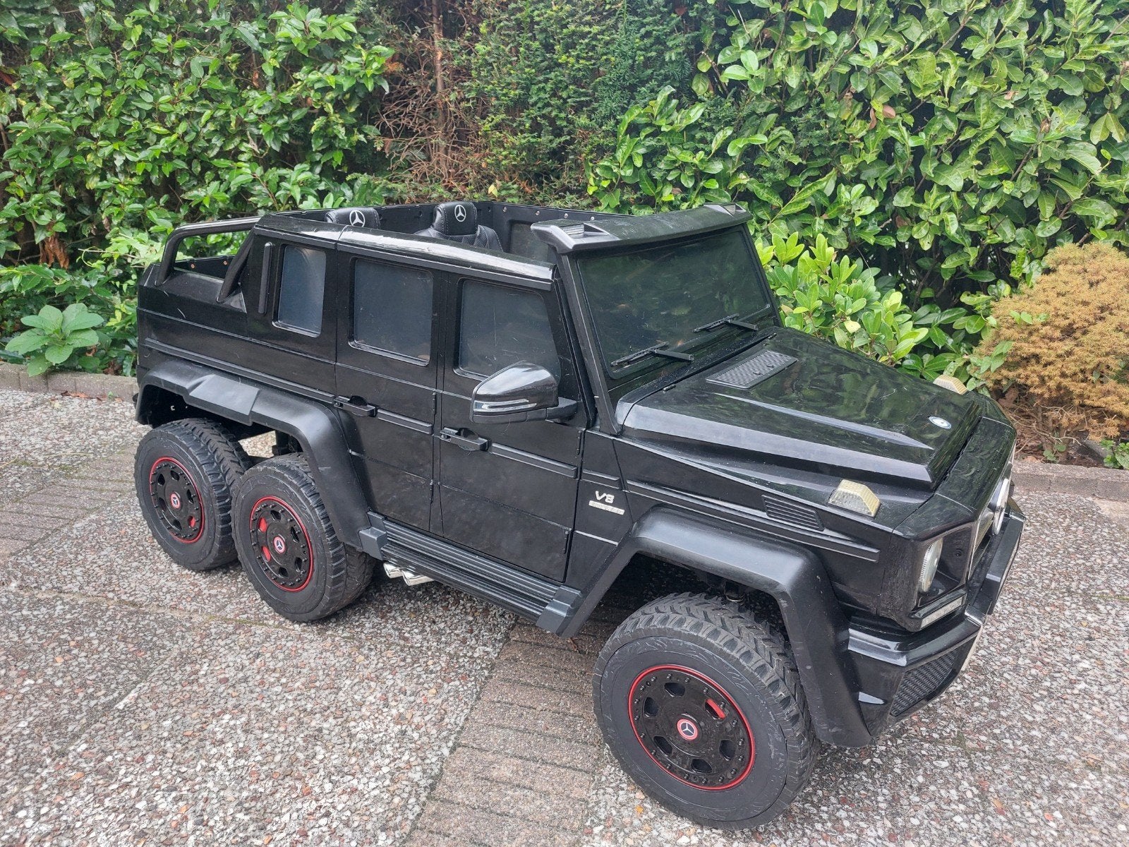 Mercedes G63 6X6 AMG 12V Elektrische Kinderauto Zwart, Ophalen, Gebruikt