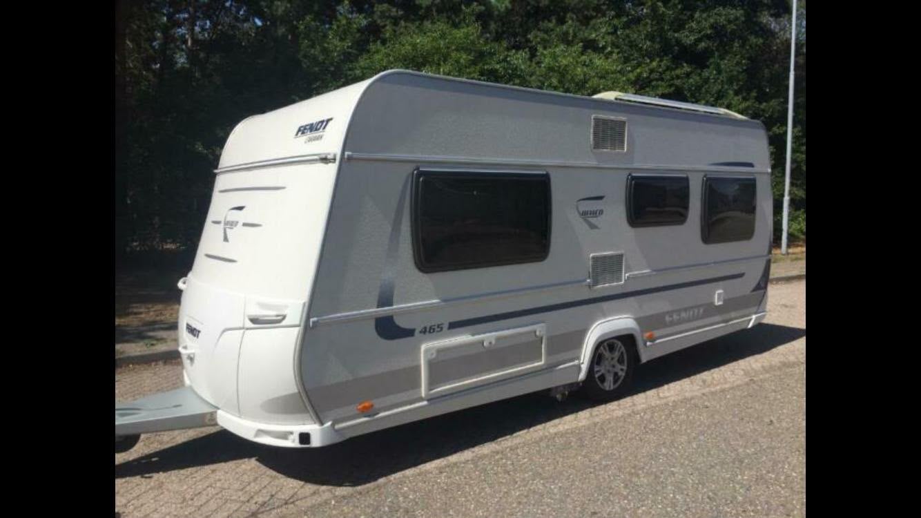 Fendt bianco 465 SFB compleet,Mover Thule luifel,voortent, Caravans en Kamperen, Caravans, Rondzit, 7 tot 8 meter, Particulier