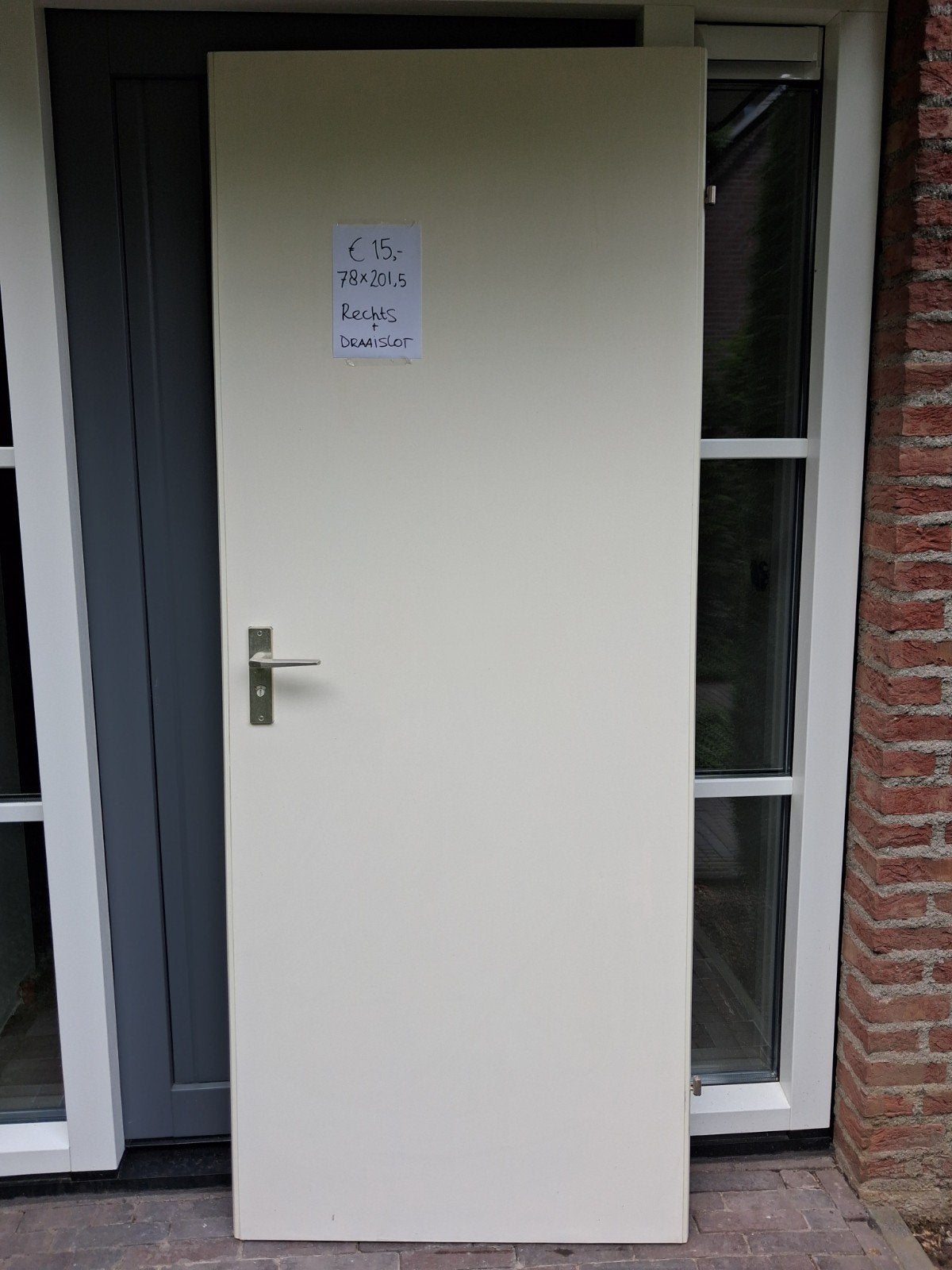 Deur opdek 78x201,5 rechtsdraaiend, Doe-het-zelf en Verbouw, Ophalen, Gebruikt
