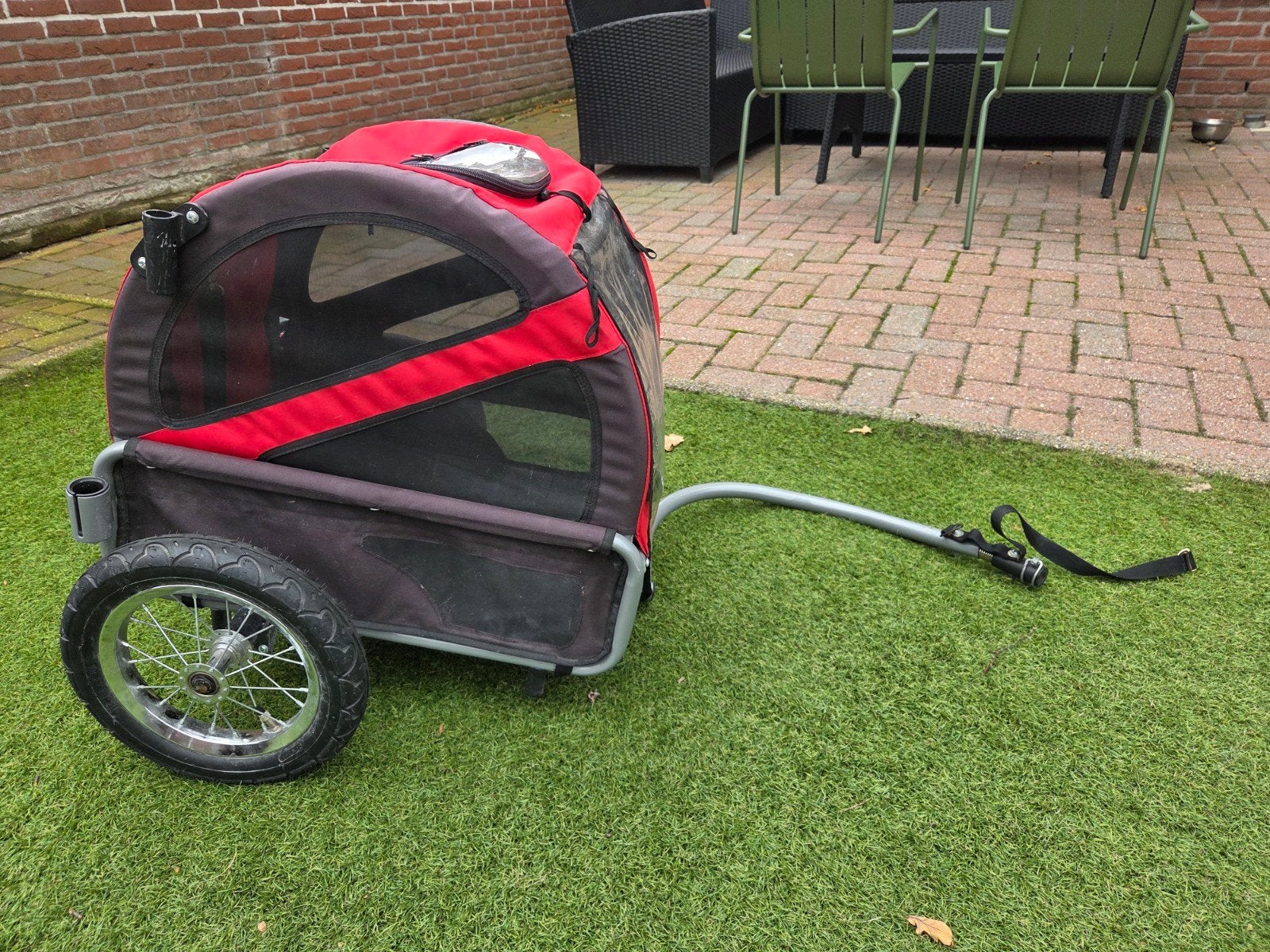 Hondenfietskar DutchDog Doggyride - Rood, Opvouwbaar, Ophalen, Hondenkar, Opvouwbaar