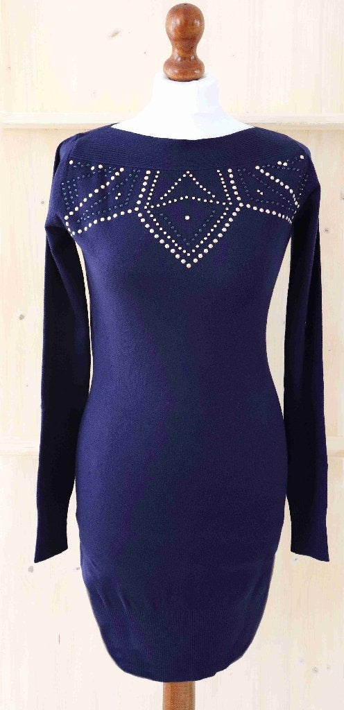 NIEUW Luxestar blauw gebreide jurk / lange trui  maat L/XL, Luxestar, Blauw, Maat 46/48 (XL) of groter, Nieuw