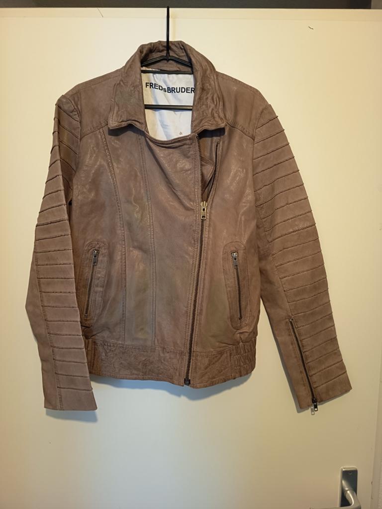FredsBruder leren jas - Zo goed als nieuw, Maat 38/40 (M), FredsBruder, Bruin, Ophalen of Verzenden