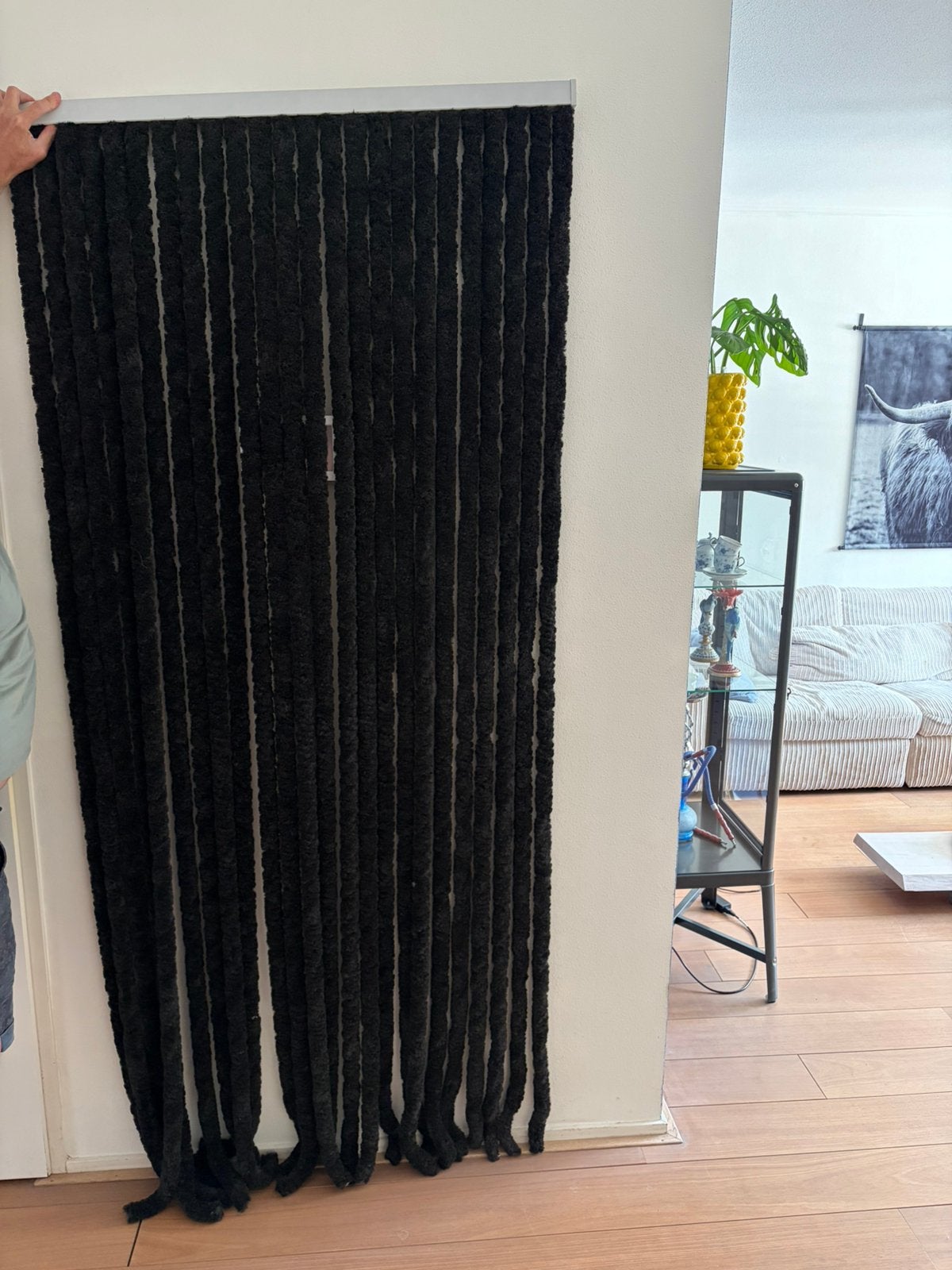 Vliegengordijn - kattenstaart, Doe-het-zelf en Verbouw, 100 tot 120 cm, 215 cm of meer, Binnendeur, Ophalen of Verzenden