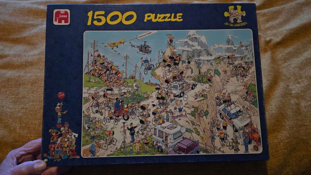 Jan van Haasteren Tour de France 1500 stukjes, Hobby en Vrije tijd, Denksport en Puzzels, Ophalen of Verzenden, 500 t/m 1500 stukjes