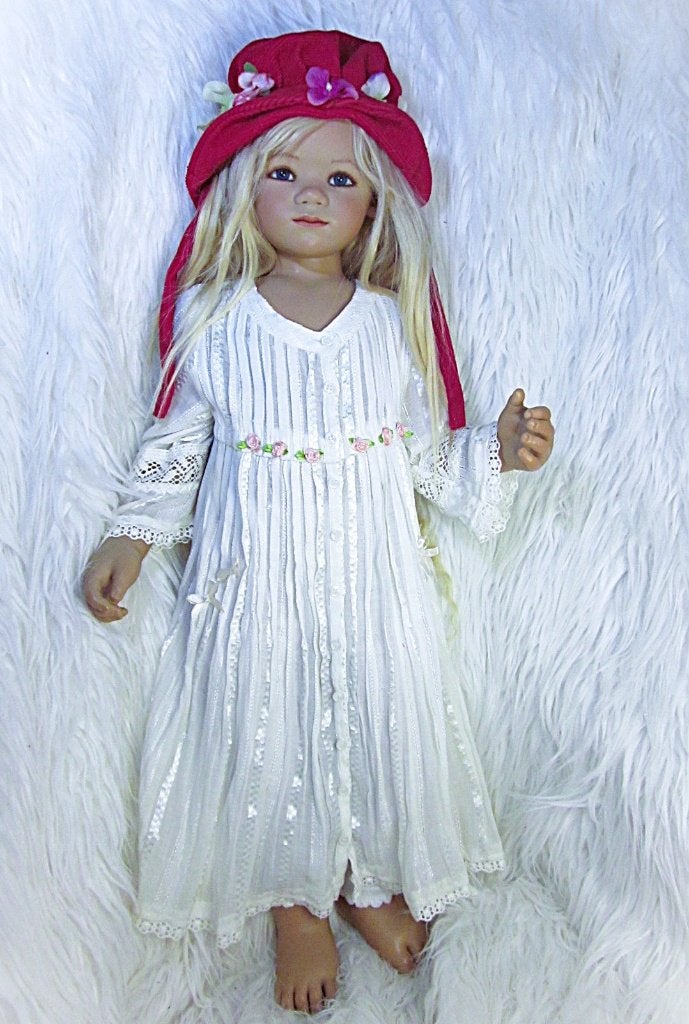 Outfit met hoed voor maat 84-87 cm Himstedt Zwergnase poppen, Verzamelen, Poppen, Ophalen of Verzenden, Kleertjes