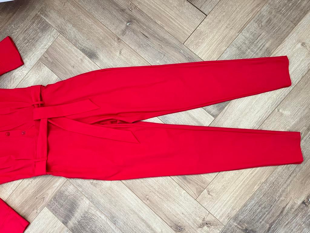 Studio anneloes angelique jumpsuit L rood travelstof, Kleding | Dames, Jumpsuits, Ophalen of Verzenden, Zo goed als nieuw, Rood