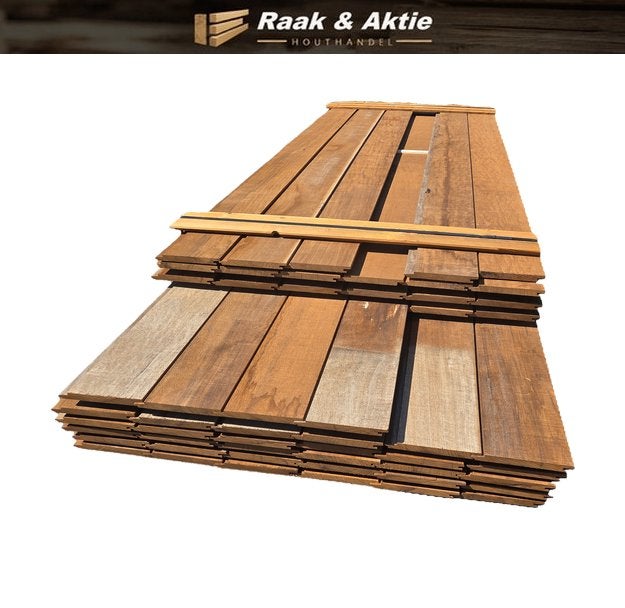 26.8 m2 Hardhout Rabat - Fijnbezaagd - nr: HP125