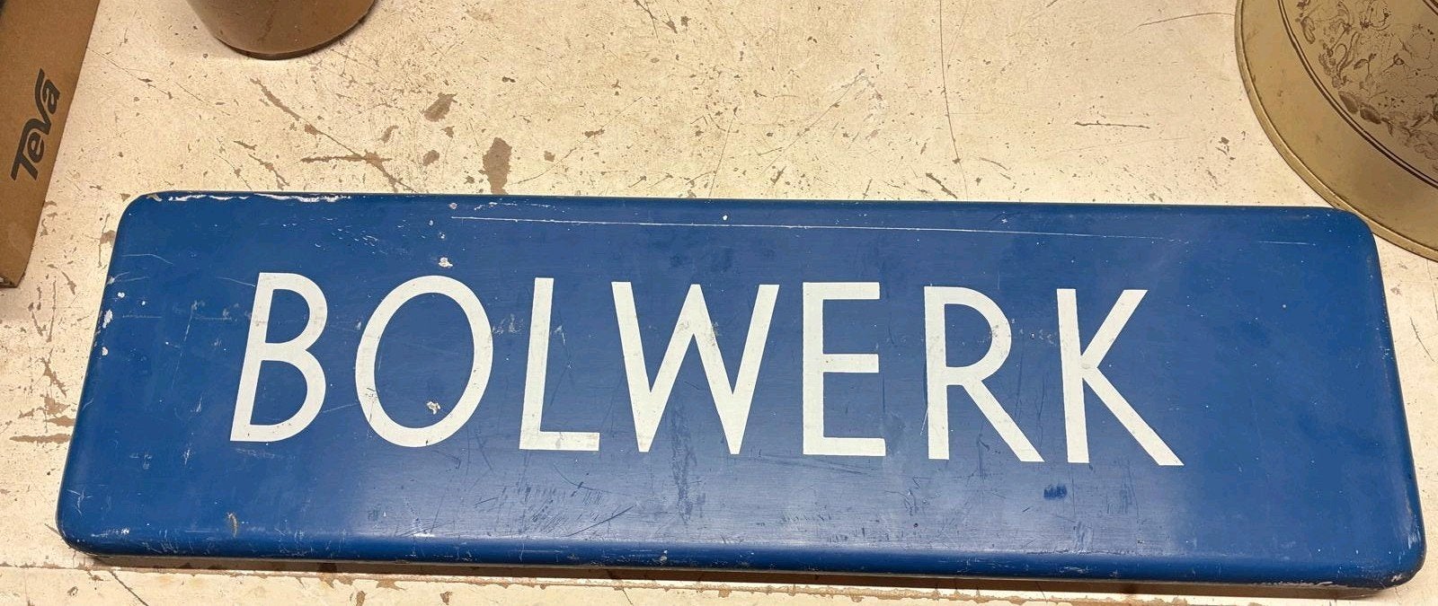 antiek straatnaambord Bolwerk, Ophalen of Verzenden