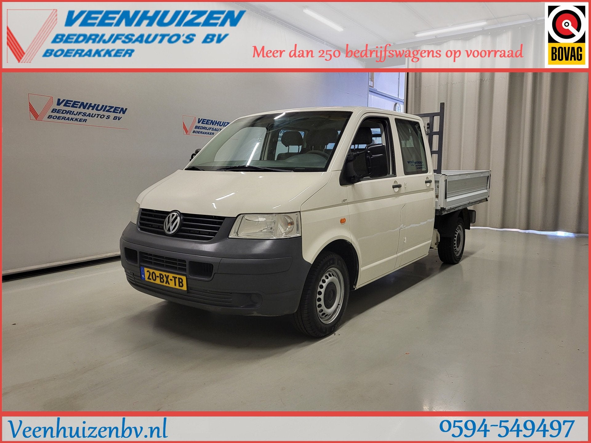 Volkswagen Transporter 1.9TDI L2/H1 Pick-up Dubbel Cabine Ap, Auto's, Volkswagen, Voorwielaandrijving, 86 pk, Gebruikt, 4 cilinders