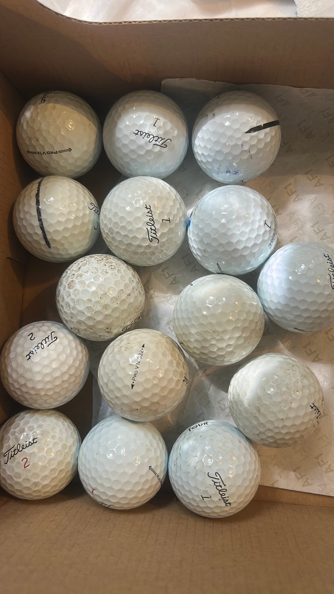 Titleist Pro V1 ballen, Sport en Fitness, Golf, Ophalen of Verzenden, Gebruikt, Bal(len)