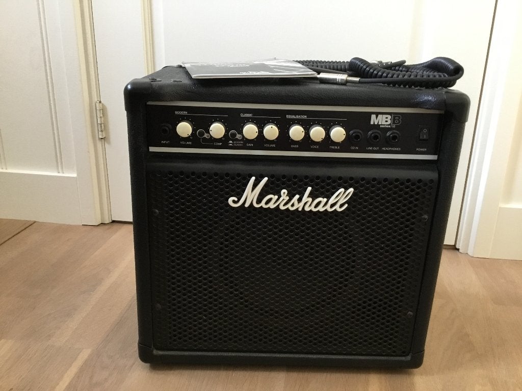 Basgitaar versterker Marshall, Ophalen of Verzenden, Gebruikt, Basgitaar, Minder dan 50 watt