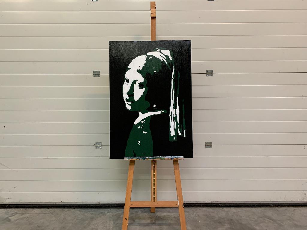 Klassiek wordt Modern Meisje met de Parel, Ophalen, Oorspronkelijke maker, Zo goed als nieuw, Schilderij