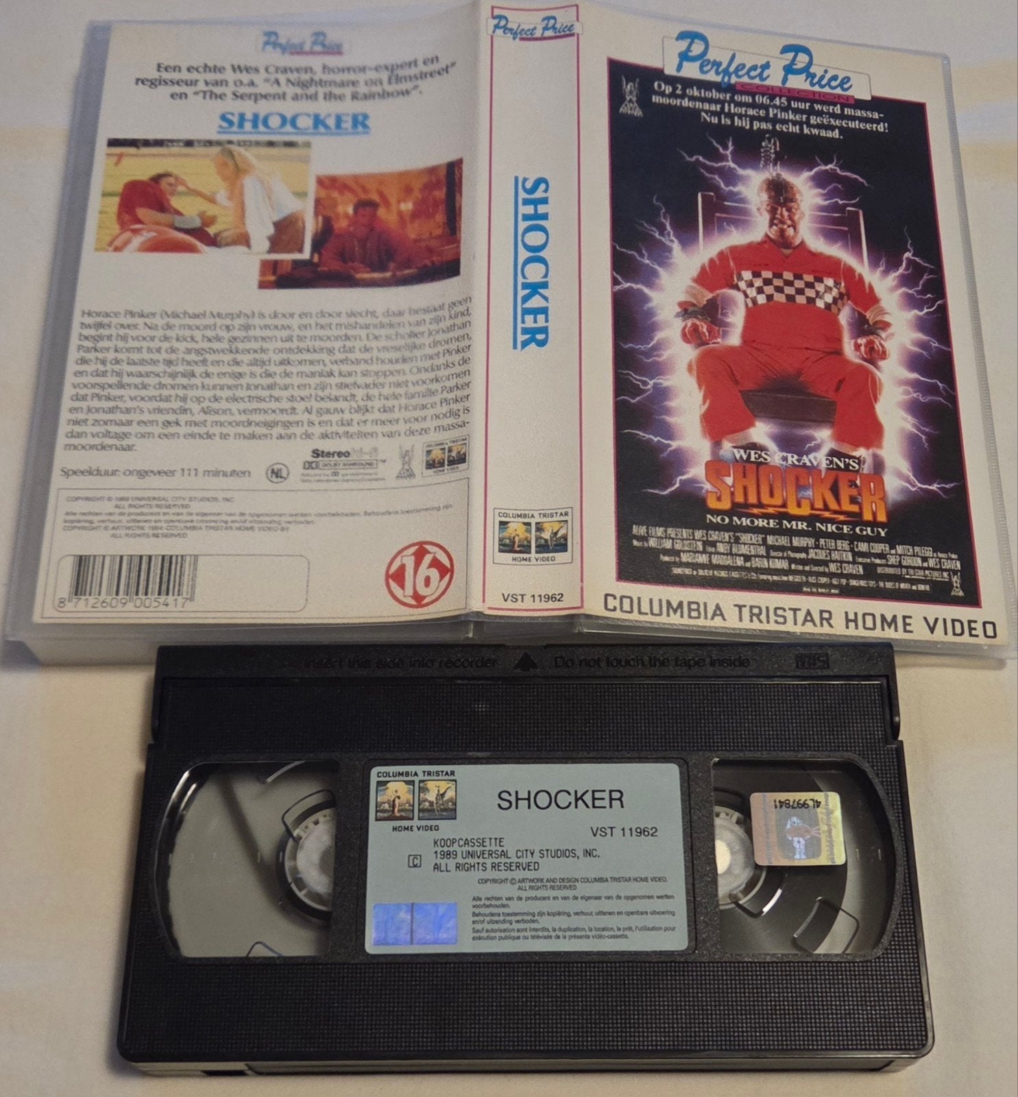 Wes Craven Shocker VHS Horror, Vanaf 16 jaar, Ophalen of Verzenden, Gebruikt, Horror