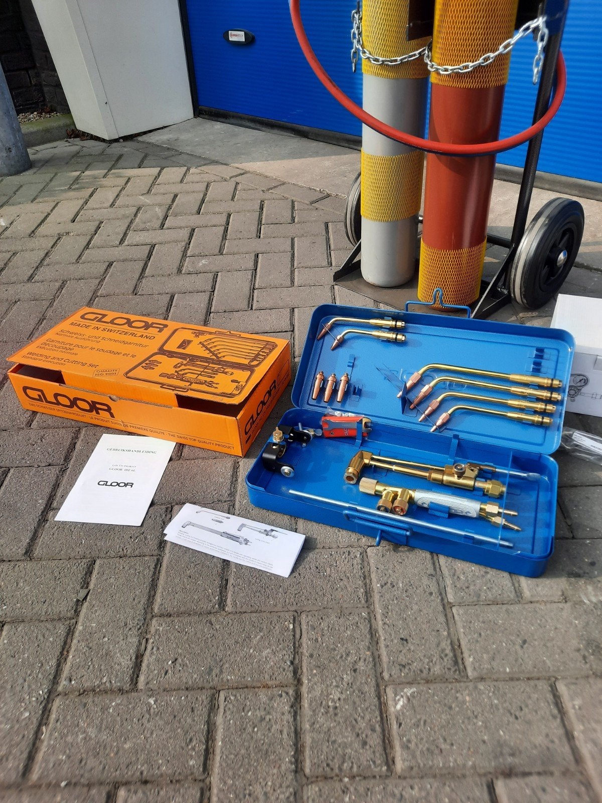 GLOOR Snijbranderset compleet met Supergas eigendomflessen!, Gloor, Zwitserland, Info@bolkmachinehandel.nl, Nieuw