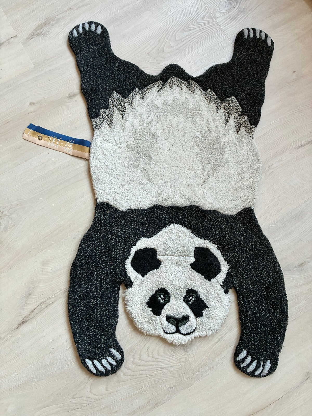 Doing Goods Panda Vloerkleed - 97 cm, Minder dan 50 cm, 50 tot 100 cm, Zwart, Ophalen of Verzenden