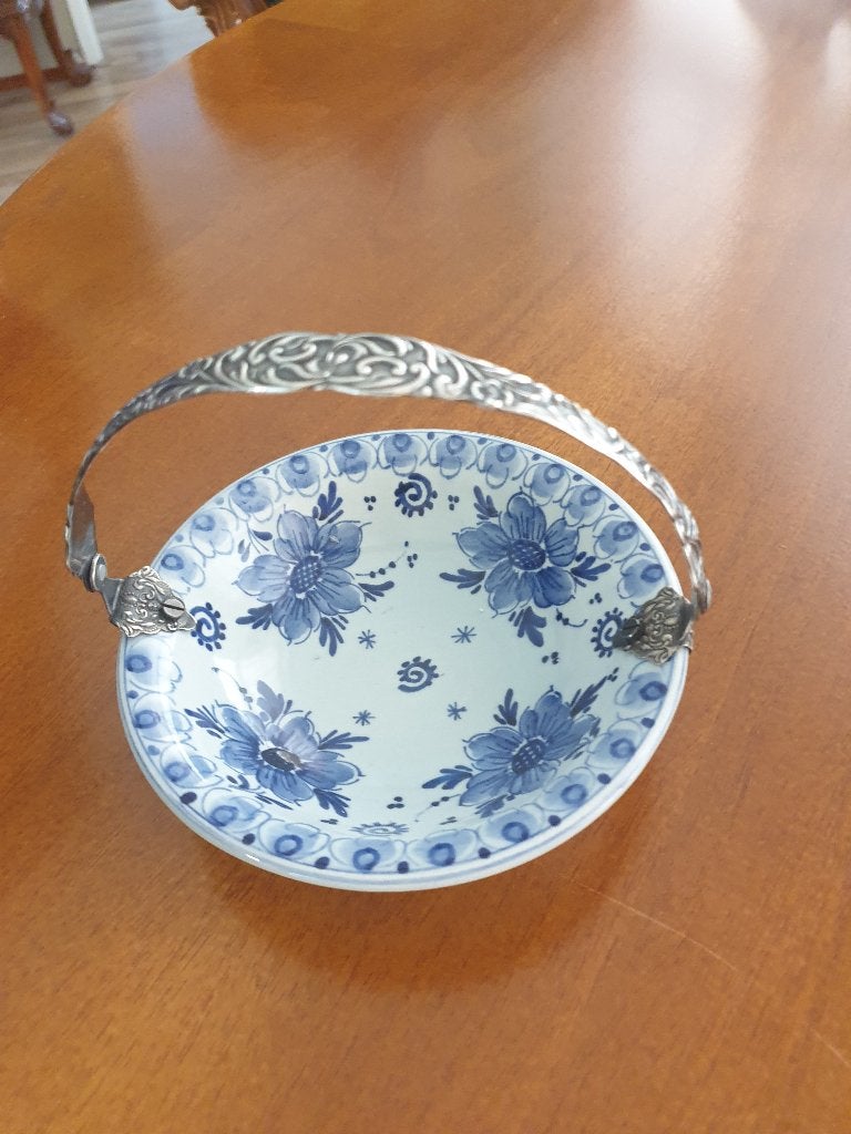 Antiek Delifts blouw Schaaltje, Ophalen of Verzenden