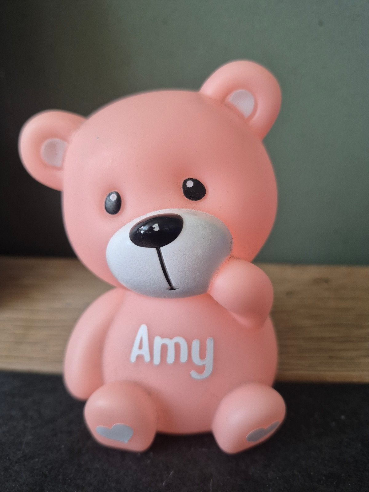 Roze teddybeer nachtlampje met eigen naam, Ophalen of Verzenden, Nieuw, Kraamcadeau