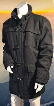 ZAATXCHI😎 gevoerde wol mix jas  houtje touwtje mt 3xl, Zaatxchi, Verzenden, Zwart, Overige maten