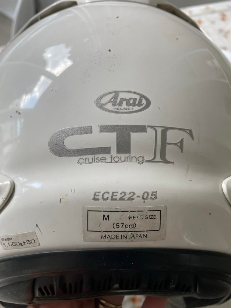 Arai CT-F Cruise Touring Jethelm Maat M (57cm), Fietsen en Brommers, Brommerhelmen, Gebruikt, Ophalen of Verzenden