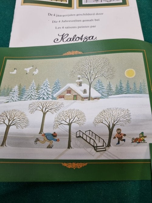 -	Kalotsa prenten vierjaargetijden, Ophalen of Verzenden, 'T Olde Gre-j, Info@toldegrej.nl, Endepoelstraat 20f Didam