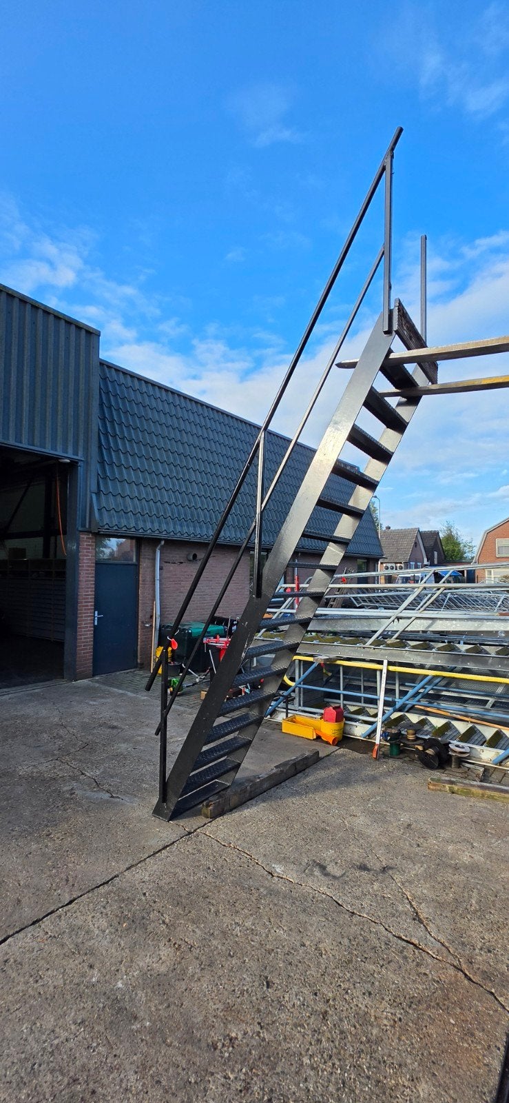 stalen trap zwart hoog 3.55mtr nor131, Doe-het-zelf en Verbouw, Ophalen of Verzenden, 2 tot 4 meter