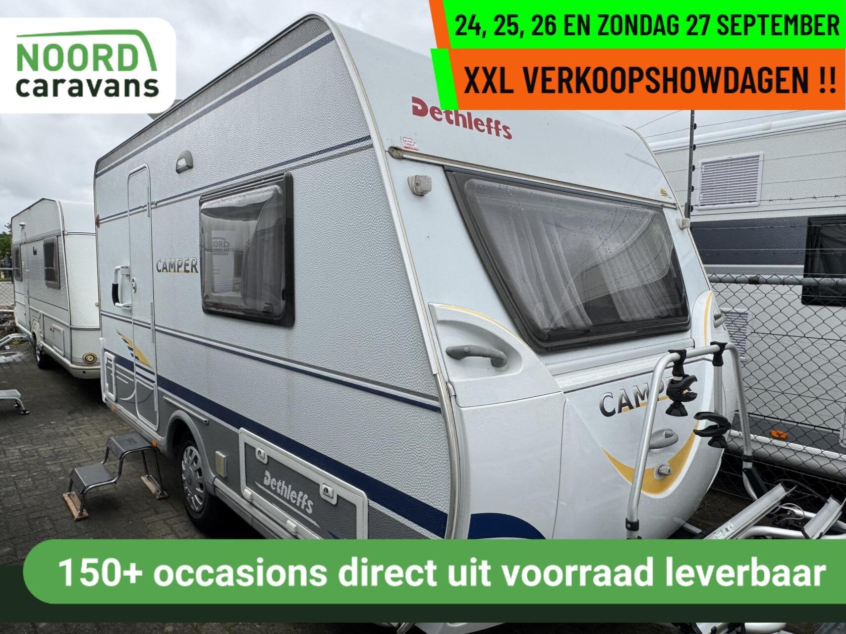 Dethleffs -XXL VERKOOPSHOW 24,25,26 & 27 SEPT. 10-17 UUR, Caravans en Kamperen, Rondzit, Tot en met 2, Bedrijf, 750 - 1000 kg