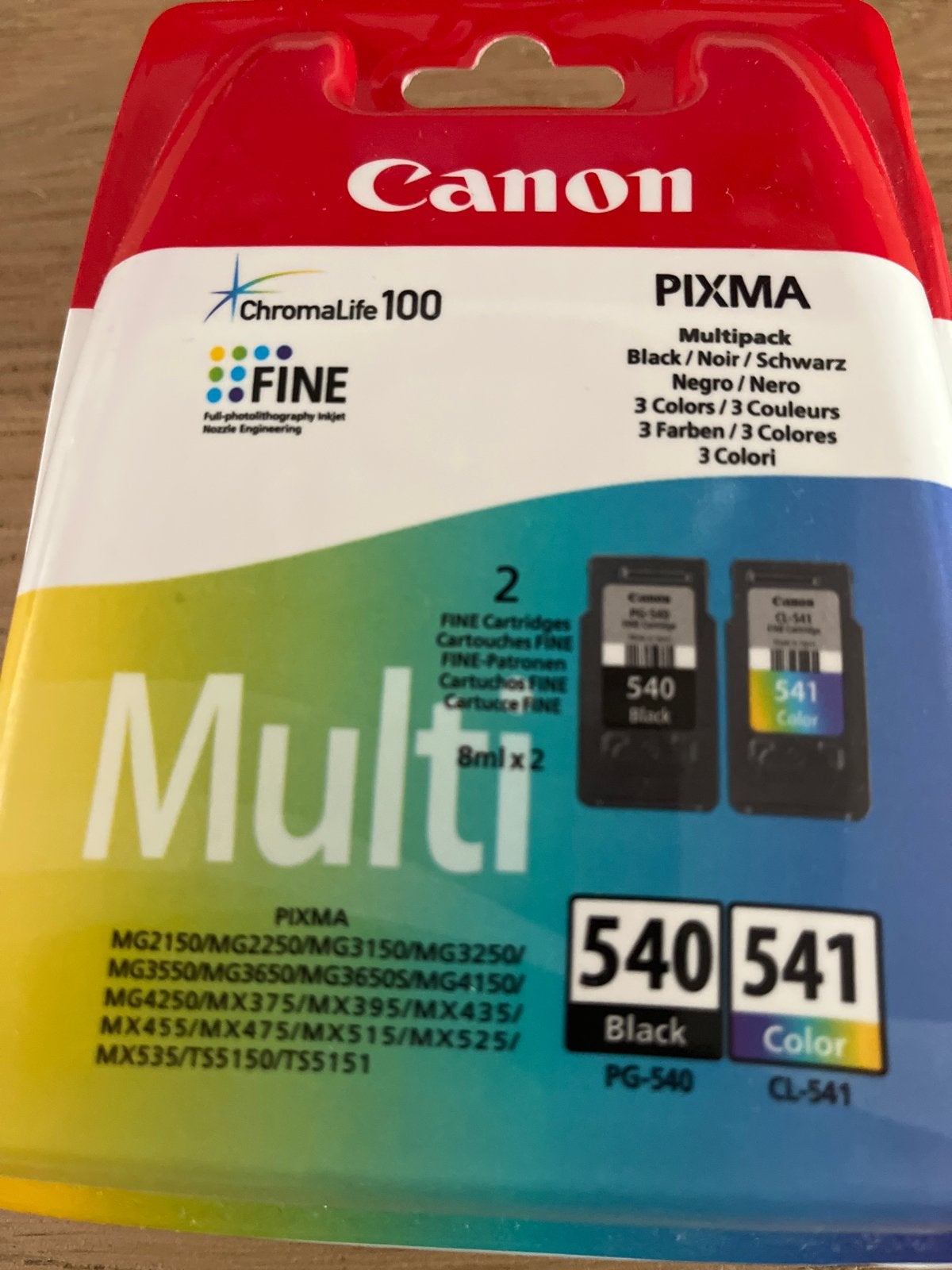 Canon Pixma PG-540 Zwart & CL-541 Kleur Cartridges, Ophalen of Verzenden, Nieuw, Cartridge