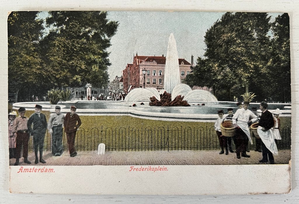 Oude Ansichtkaart  - Amsterdam - Frederiksplein, Ophalen of Verzenden, Voor 1920, Gelopen, Noord-Holland