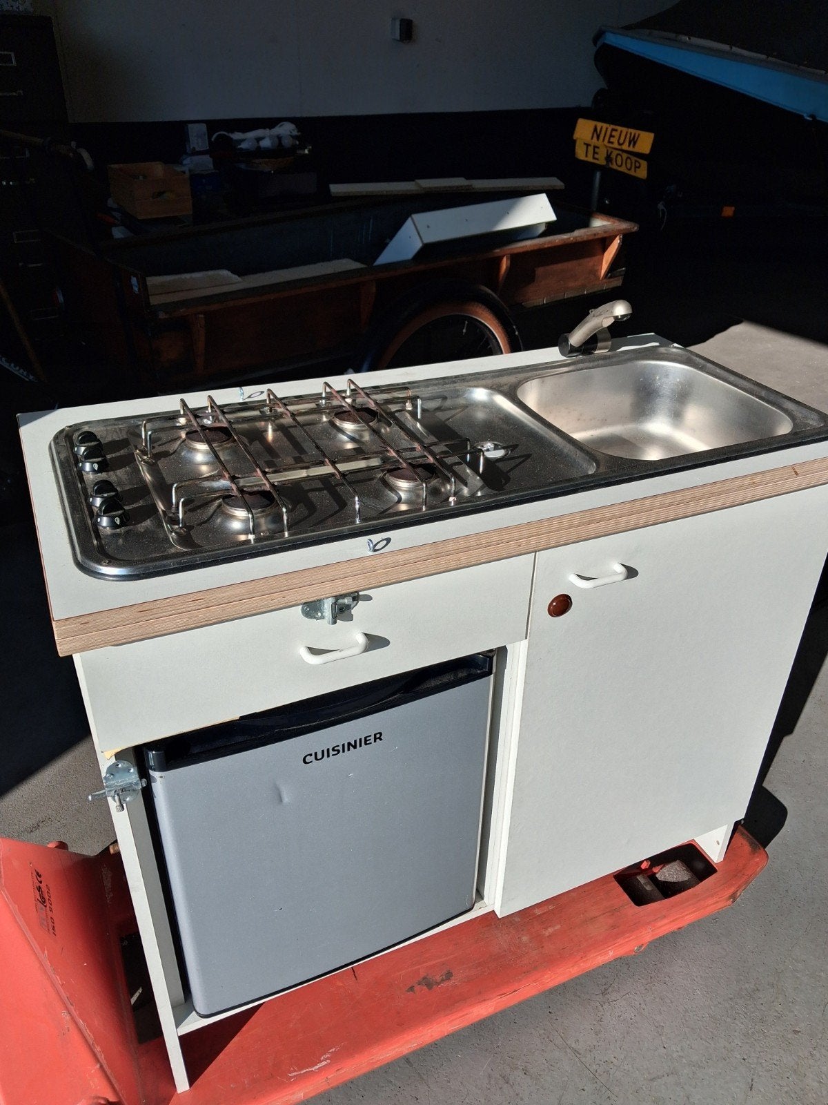 komplete camper keuken unit met ijskast, Ophalen