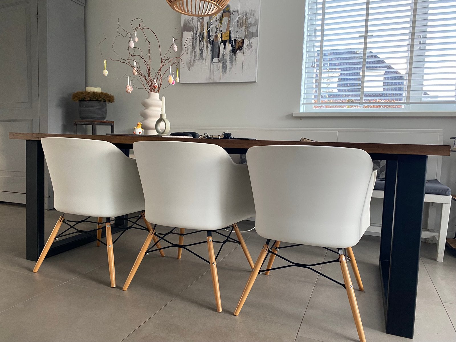 Eetkamerstoelen, Huis en Inrichting, Stoelen, Ophalen, Gebruikt, Wit