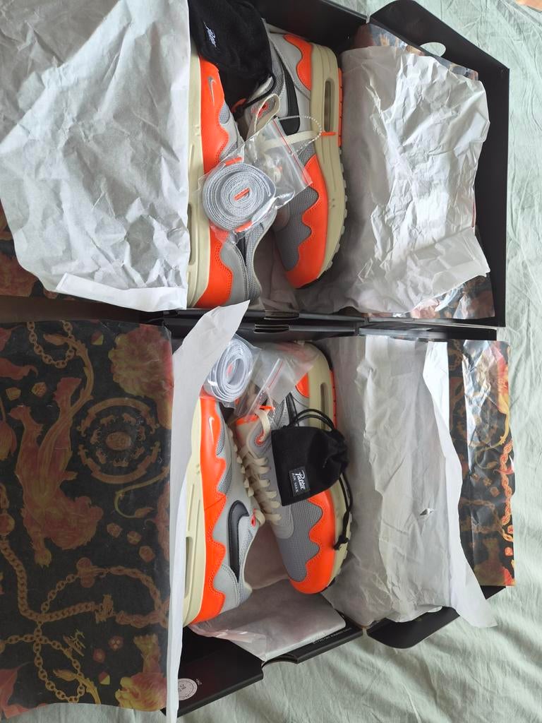Patta Nike Air Max 1 Crimson Hyper Strike Maat 42,5, Ophalen of Verzenden, Nieuw, Overige kleuren