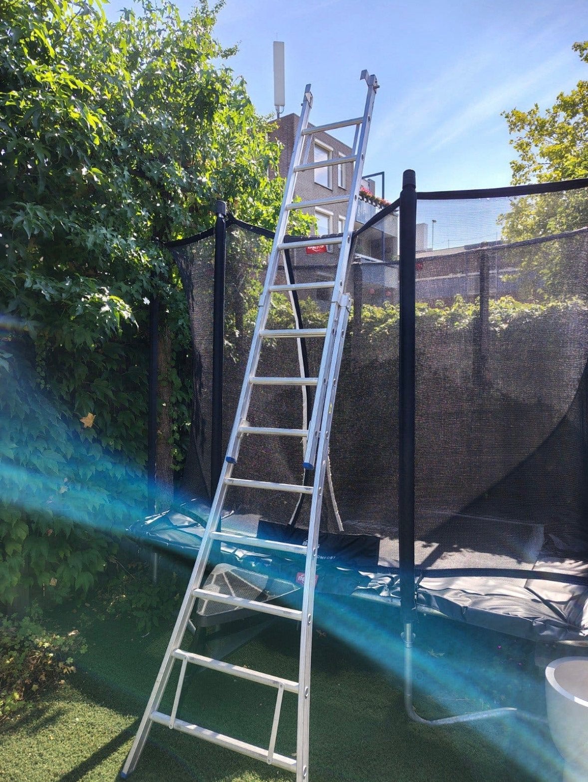 Aluminium reformladder - 2-delig - Opvouwbaar, Doe-het-zelf en Verbouw, Ophalen of Verzenden, Zo goed als nieuw, Ladder, Opvouwbaar of Inschuifbaar