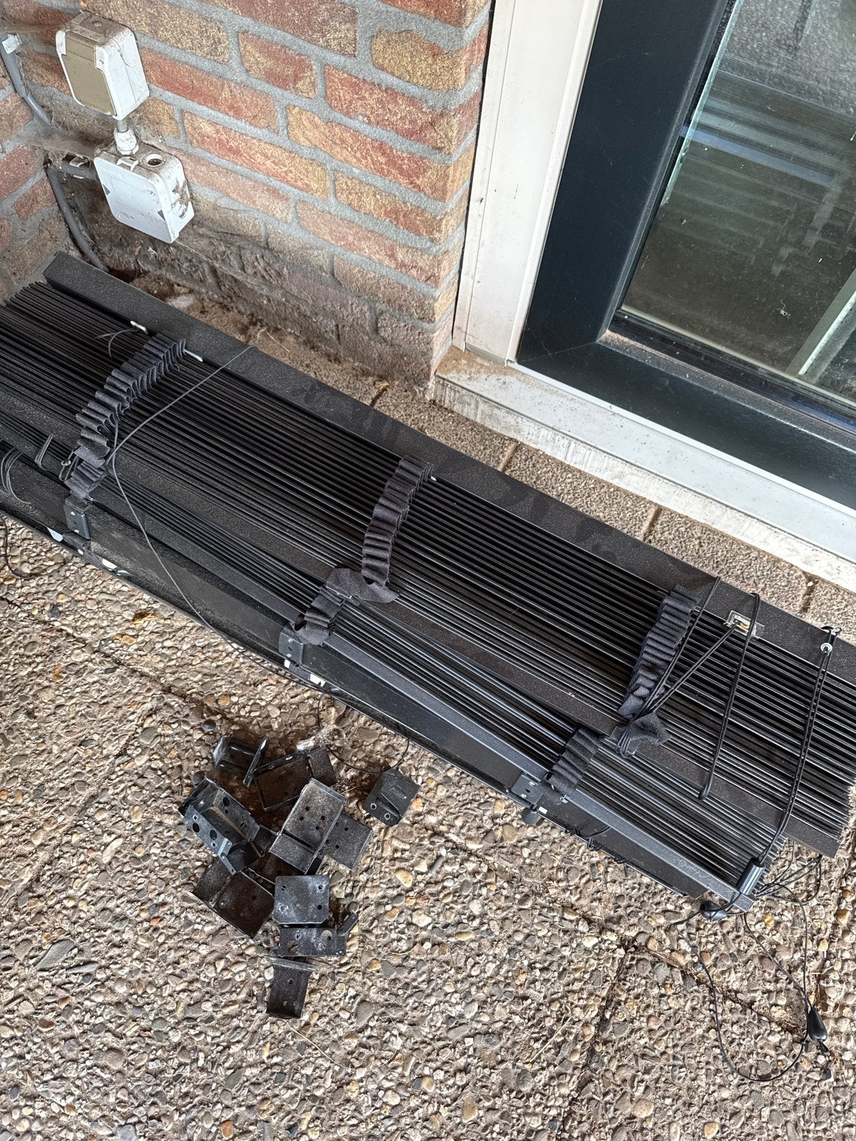 4 Zwarte jaloezieën - 105 (breed) x175 (hoog), Doe-het-zelf en Verbouw, Ophalen of Verzenden, Gebruikt, Overige kleuren, Minder dan 100 cm