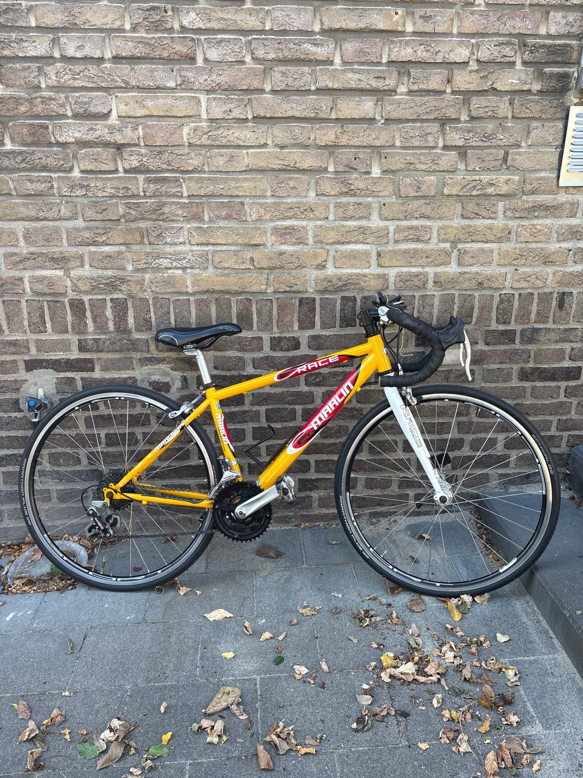 Marlin Race Junior racefiets - Geel, Gebruikt, 10 tot 15 versnellingen, Aluminium, Minder dan 49 cm