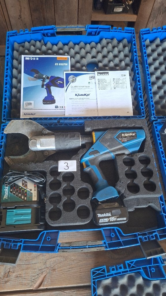 Klauke ES85-L + ES85 CFM accu kabelschaar kabelknipper, ., Ophalen of Verzenden, Zo goed als nieuw, .