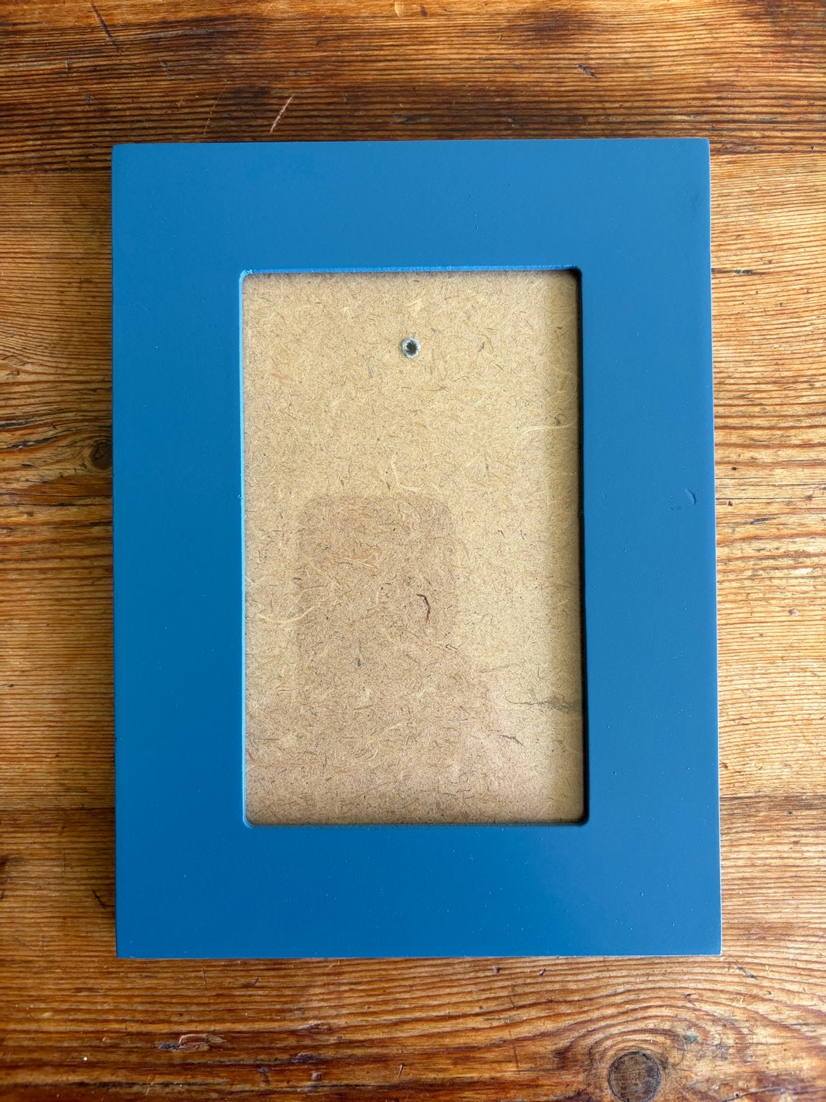 Blauwe fotolijst met glas, Gebruikt, Blauw, Ophalen of Verzenden, Fotolijst
