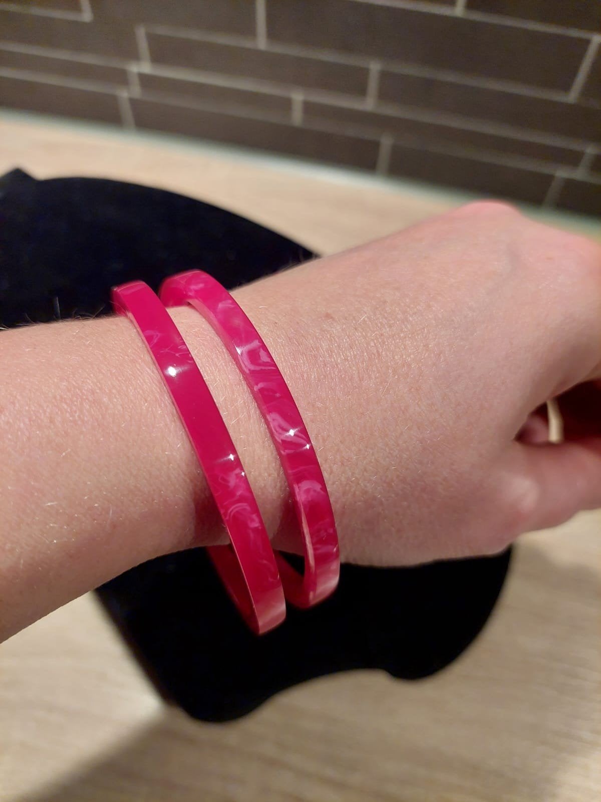 Zsiska  dubbele armband - roze, Ophalen of Verzenden, Zo goed als nieuw, Roze
