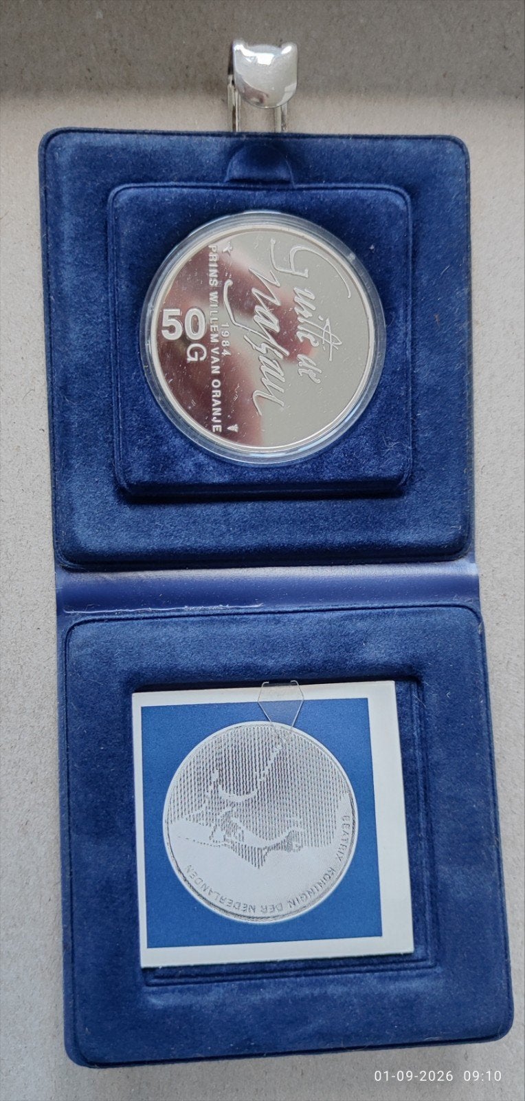 Zilveren herdenkingsmunt Prins Willem van Oranje 1984, Postzegels en Munten, Ophalen of Verzenden