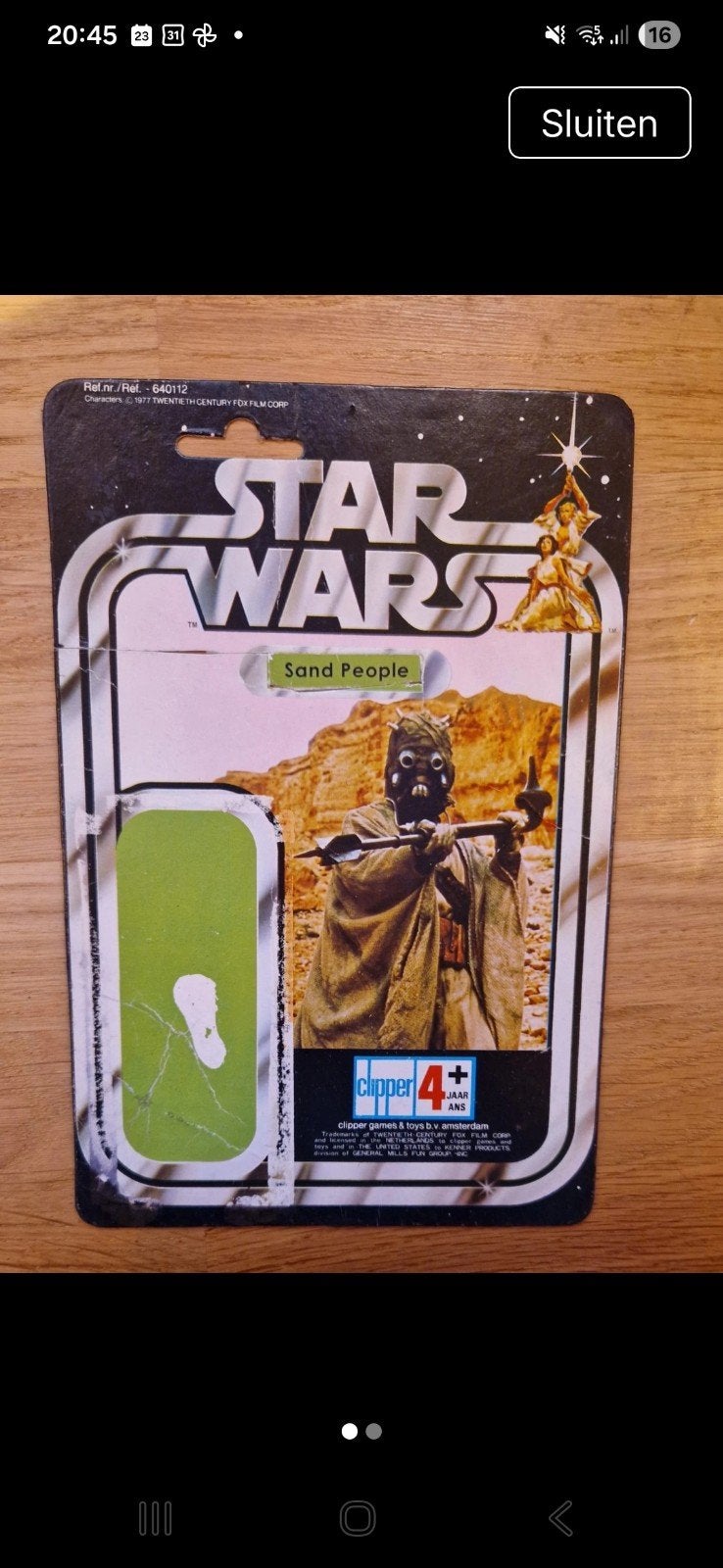 Clipper Star Wars Tusken Raider (Sand People) 1977, Ophalen of Verzenden, Gebruikt