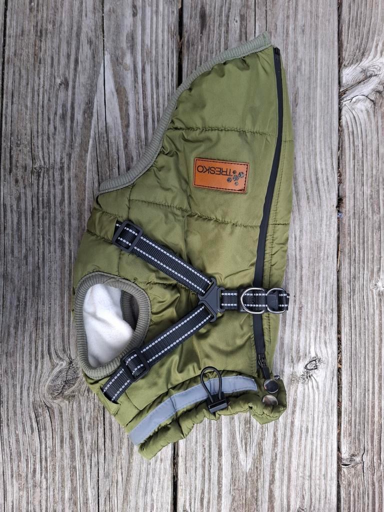 Honden jasje met tuigje eraan, Dieren en Toebehoren, Honden-accessoires, Ophalen of Verzenden, Zo goed als nieuw