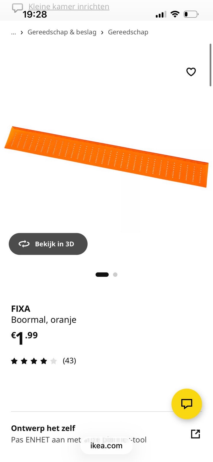 IKEA FIXA boormal, Ophalen of Verzenden, Zo goed als nieuw