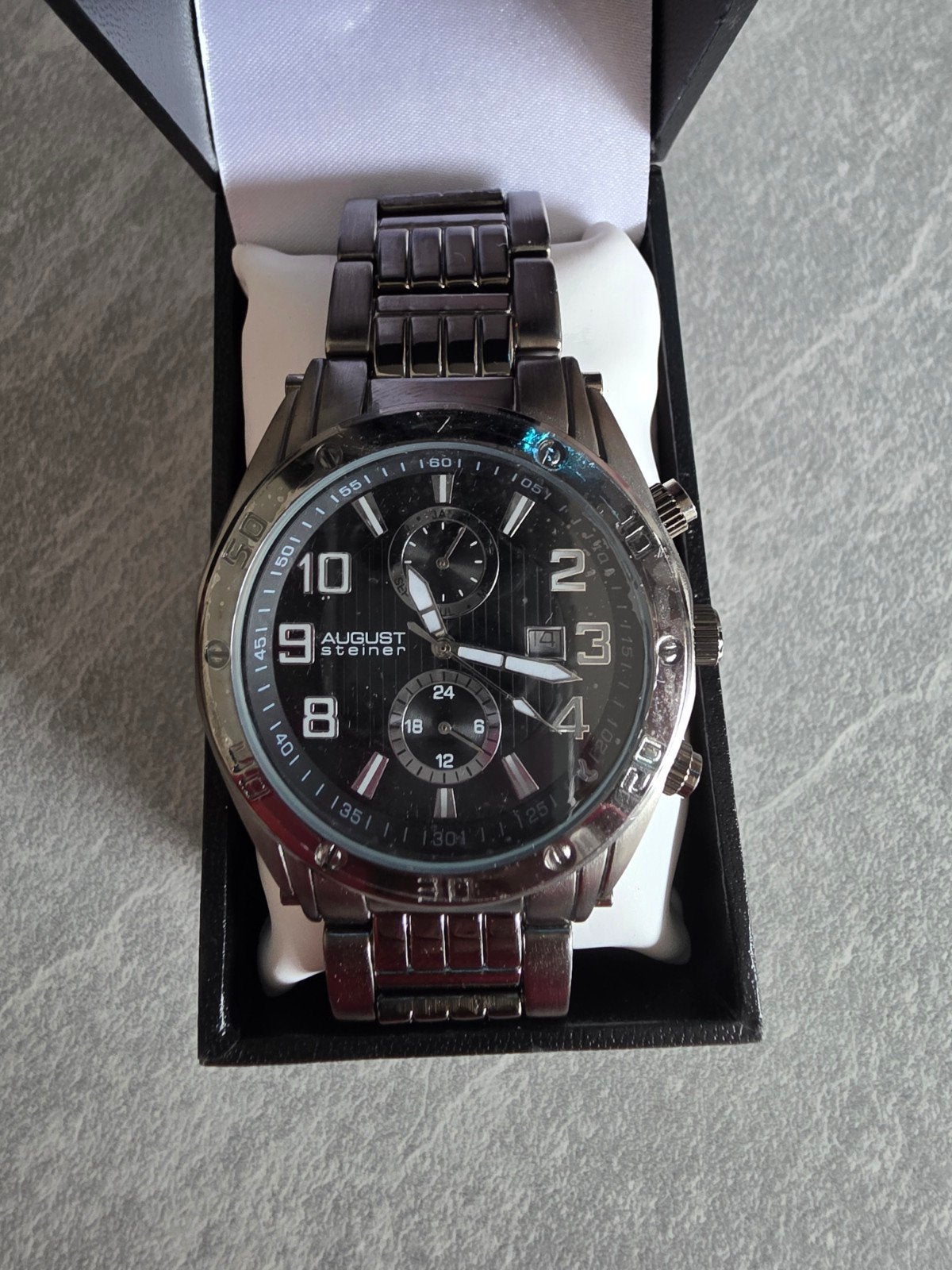 herenhorloge august steiner. nieuw, Overige merken, Staal, Polshorloge, Nieuw