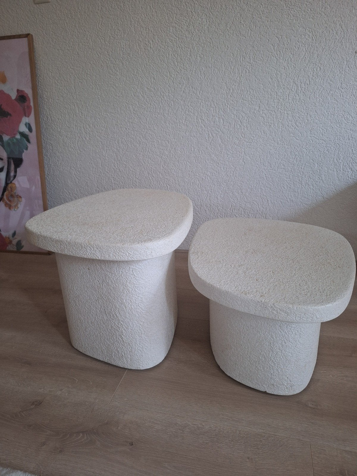 Set van 2 organische salontafeltjes van Sohome, Ophalen, Overige materialen, Gebruikt, 50 tot 100 cm