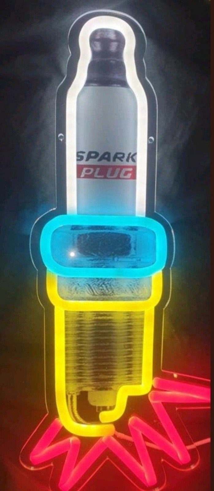 LED Neon Spark Plug Decoratie Verlichting, Ophalen of Verzenden, Nieuw, Lichtbak of (neon) lamp
