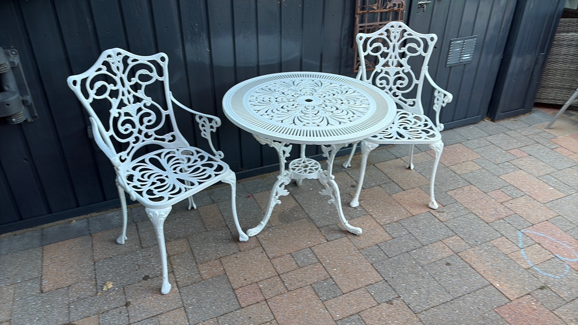 Aluminium tuinsetje, Tuin en Terras, Tuinsets en Loungesets, Ophalen, Zo goed als nieuw, Aluminium, 2 zitplaatsen