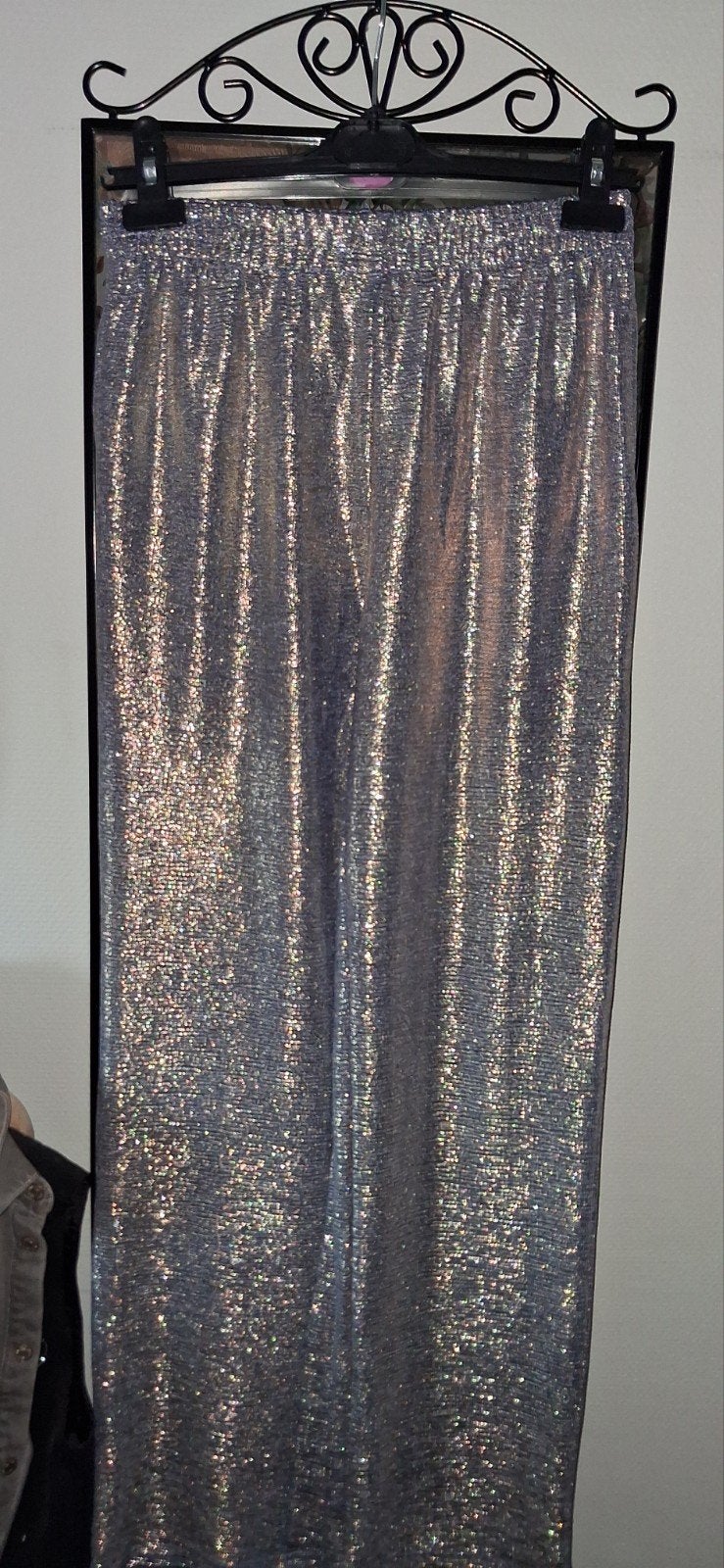 Shoeby glitter broek maat 170/176, Kleding | Dames, Broeken en Pantalons, Ophalen of Verzenden, Zo goed als nieuw, Shoeby, Maat 34 (XS) of kleiner