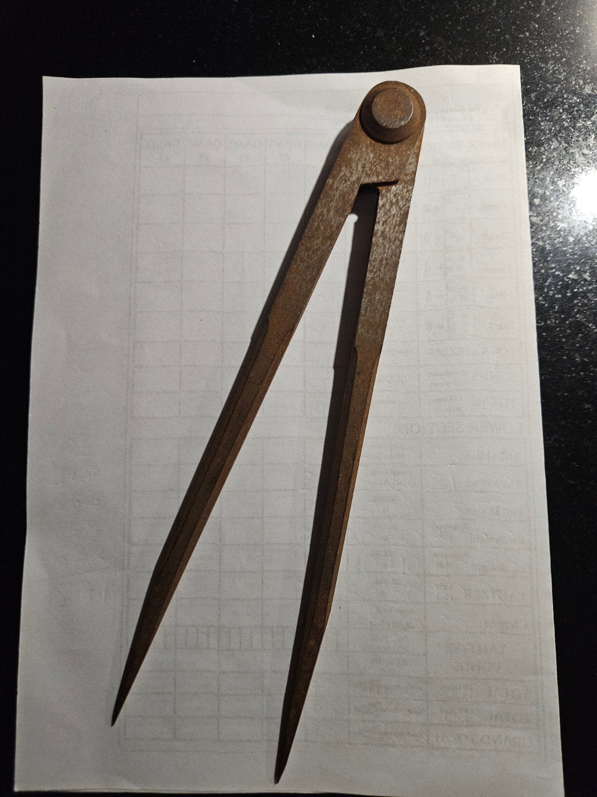 Antieke roestige passer - Vintage tekeninstrument, Ophalen