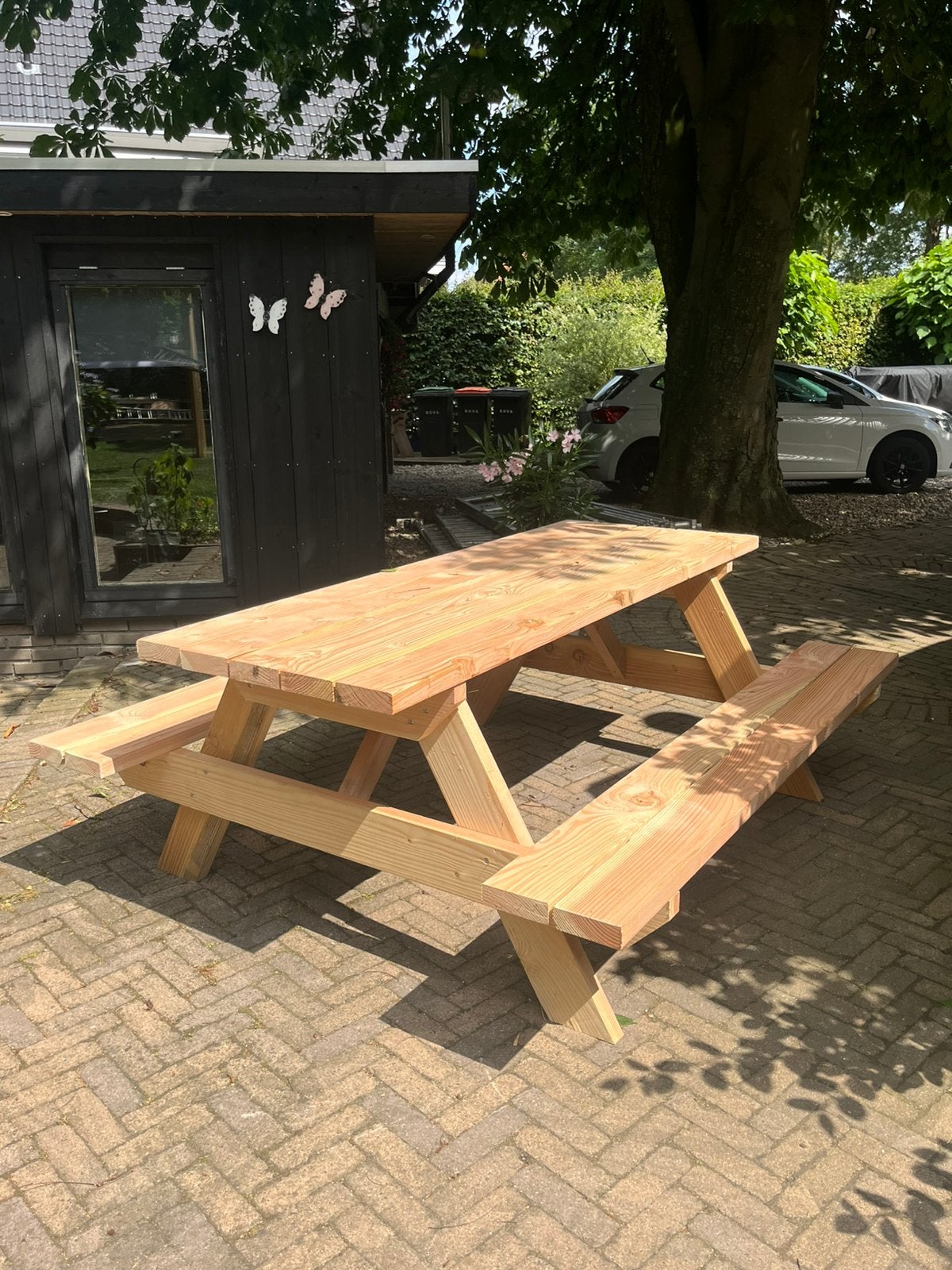 Douglas picknickbank 245CM!! Voorraad!!, Ophalen, Zo goed als nieuw, Rechthoekig, Hout