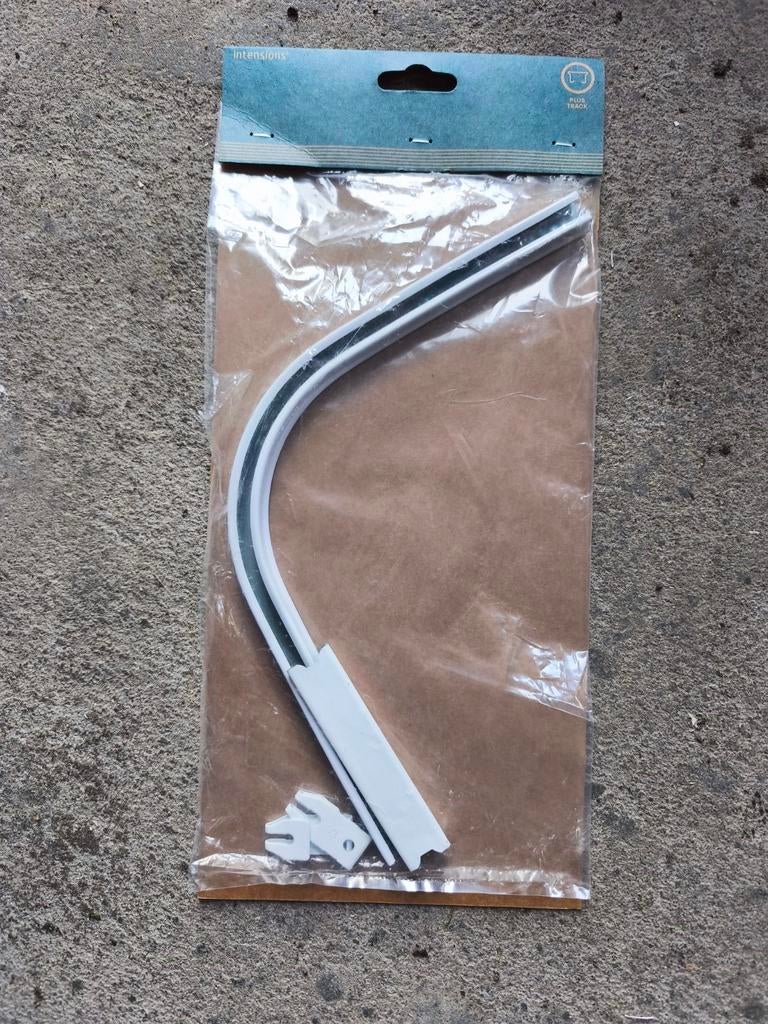 Intensions gordijnrail 90 bocht + verbinder, Huis en Inrichting, Wit, Nieuw, Minder dan 100 cm, 50 tot 100 cm