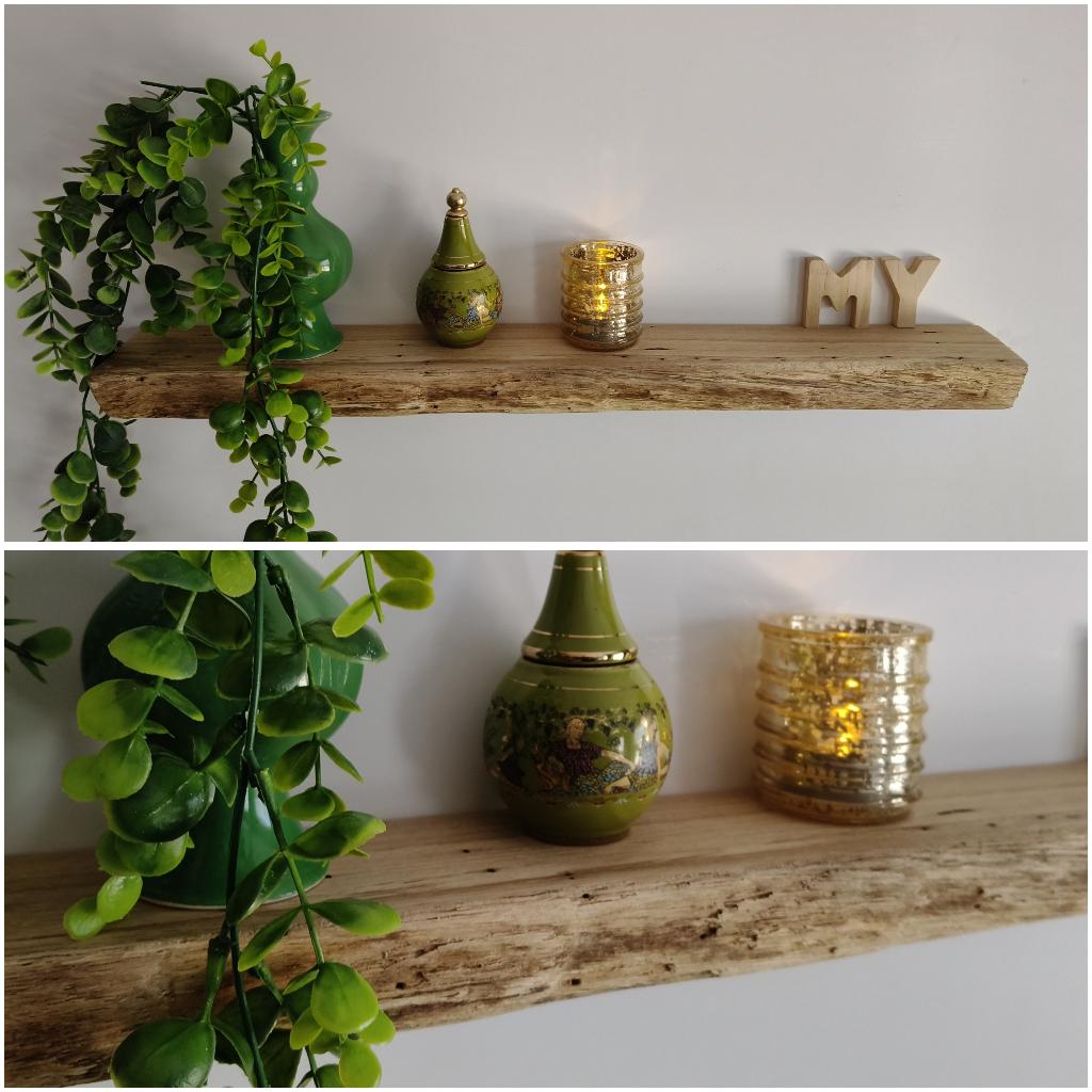 Zwevende wandplank eiken decoratief plankje schap 58cm #262, Houtatelier M.Y., Info@myhoutatelier.nl, Nieuw, Ophalen of Verzenden